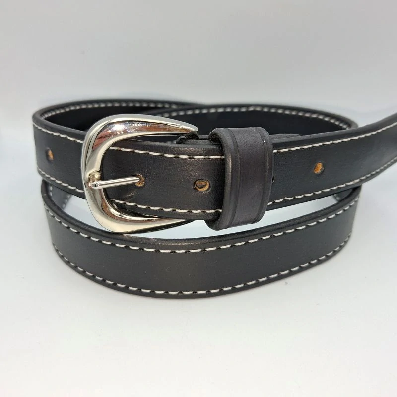 Obšívaný černý opasek š.3 cm, 120 cm