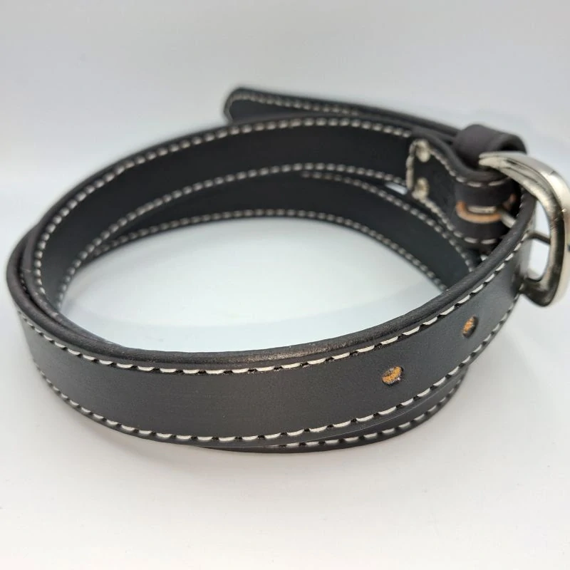 Obšívaný černý opasek š.3 cm, 120 cm