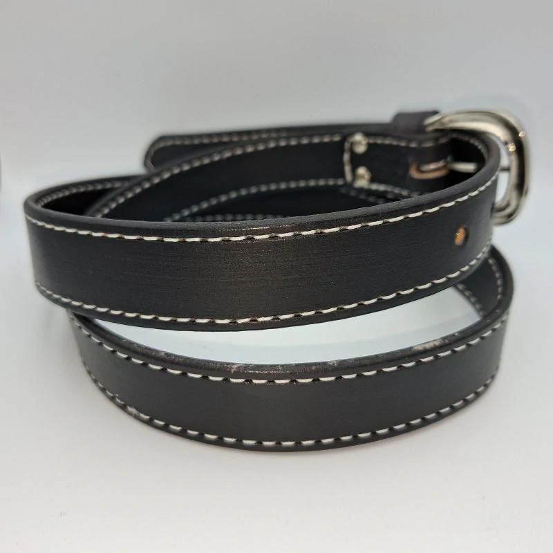 Obšívaný černý opasek š.3 cm, 120 cm